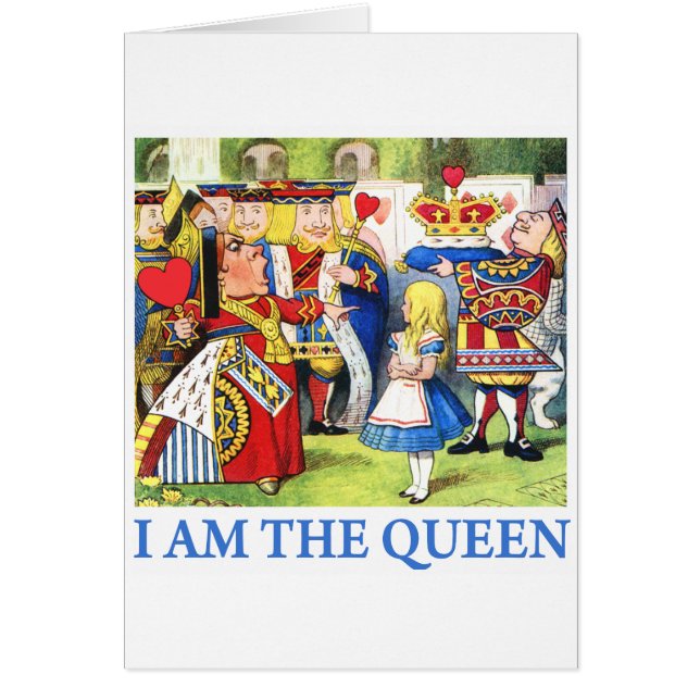 CARTÃO EU SOU A RAINHA DA WONDERLAND (Frente)