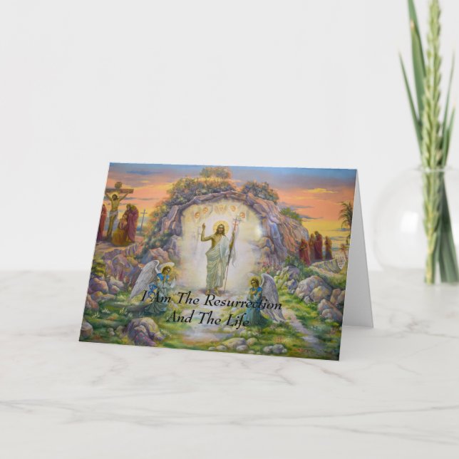 Cartão Eu Sou A Ressurreição E A Vida (Frente)