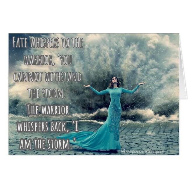 Cartão Eu sou a tempestade (Frente horizontal)