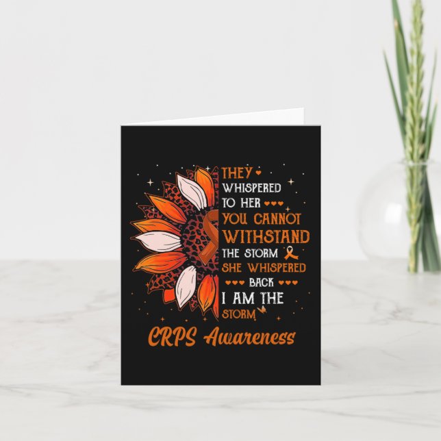 Cartão Eu sou a Tempestade "A Consciência CRPS Mês do Gue (Frente)