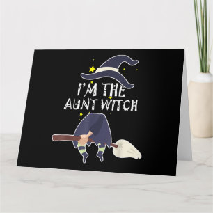 Cartão Eu Sou A Tia Bruxa Presentes de Roupas de Hallowee