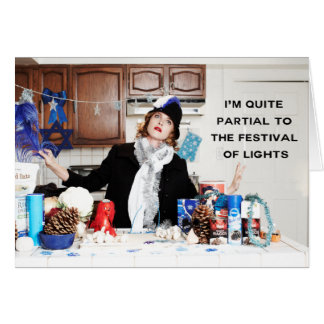 Cartão "Eu sou bastante parcial ao festival de luzes "