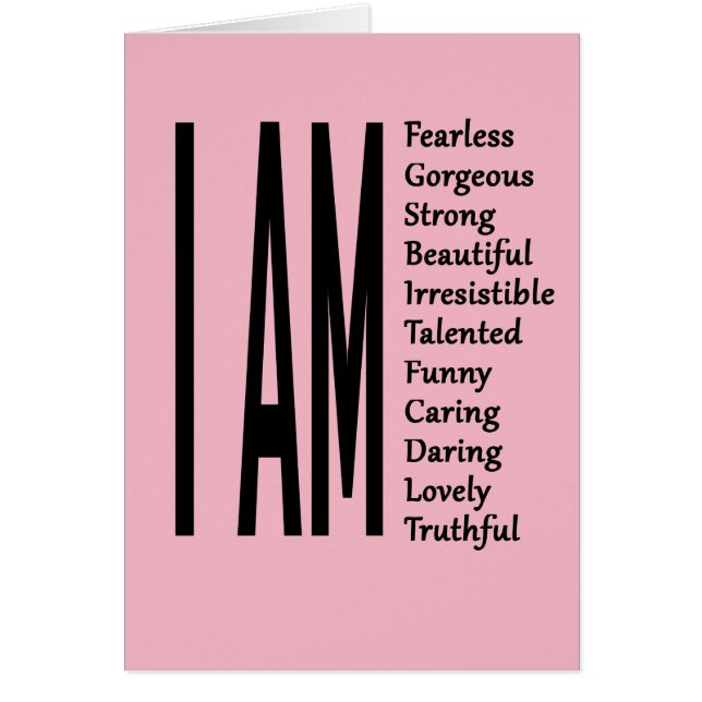 Cartão Eu sou bonito mim sou lindo mim sou sem medo (Frente)