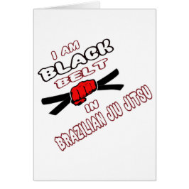Cartão Eu sou cinturão negro no brasileiro Jiu Jitsu.