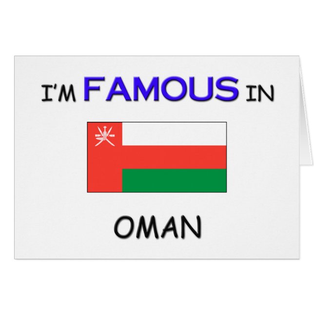 Cartão Eu sou famoso em OMAN (Frente Horizontal)