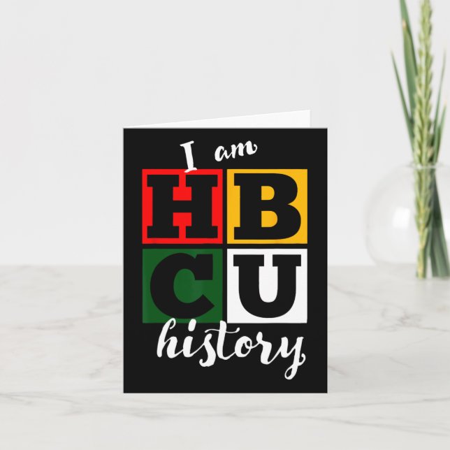 Cartão Eu Sou História Hbcu - Mês da História Negra (Frente)