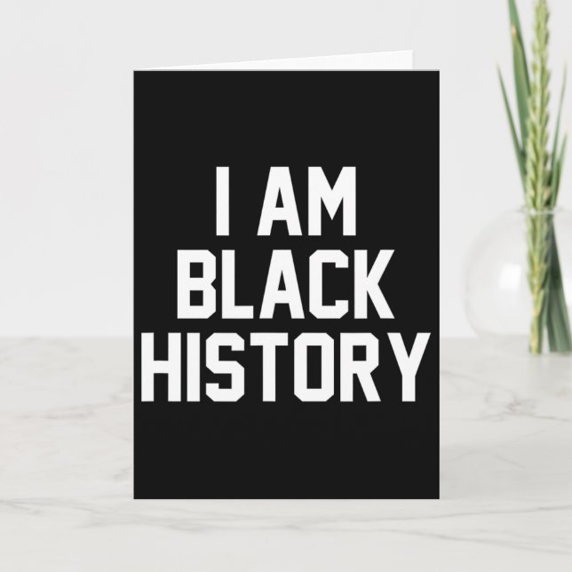 Cartão Eu Sou História Negra - Mês da História Negra (Frente)