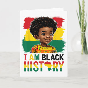 Cartão Eu Sou Menino Afro da História Negra Príncipe Pouc