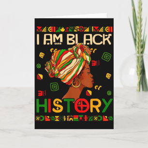 Cartão Eu Sou Mês da História Negra Afro-Americano Para M
