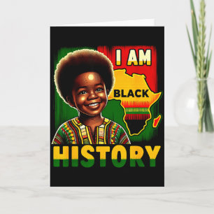 Cartão Eu Sou Mês da História Negra Orgulho Juvenil Melan