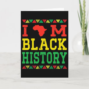 Cartão Eu Sou Mês da História Negra Raízes Vintage Histór