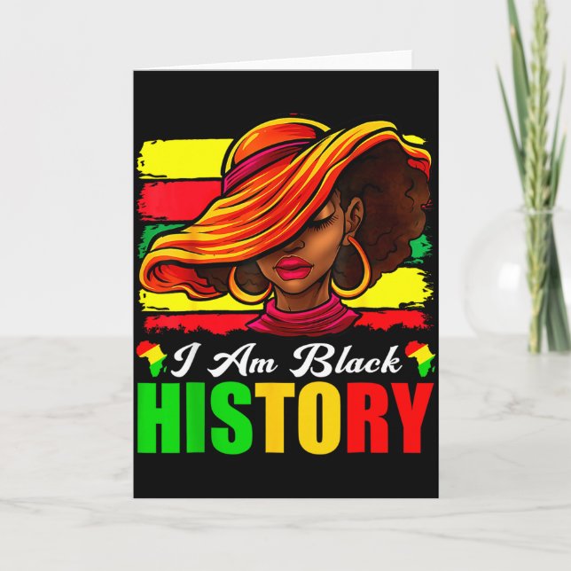 Cartão Eu Sou Mulheres da História Negra Blm Mês da Histó (Frente)
