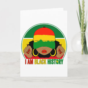 Cartão Eu Sou Mulheres História Negra Meninas Rainha Negr