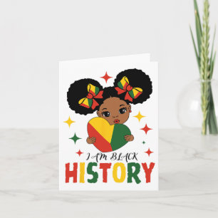 Cartão Eu Sou Negra História Crianças Meninas Coração His