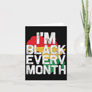 Cartão Eu sou negro todos os meses de história negra