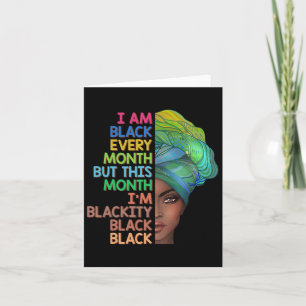 Cartão Eu sou negro todos os meses Este mês Eu sou Blacki