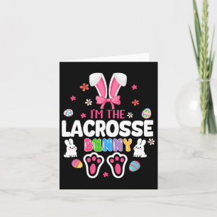 Cartão Eu sou o Arco da Páscoa Coelhinha de Lacrosse Tie