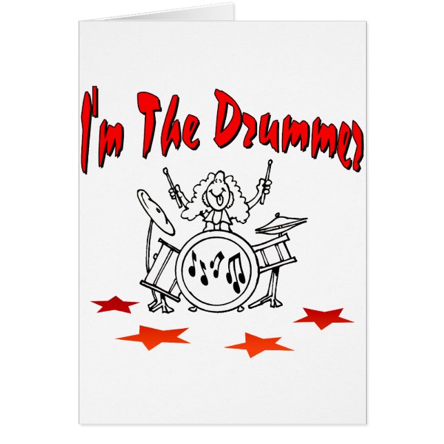 Cartão Eu sou o baterista (Frente)