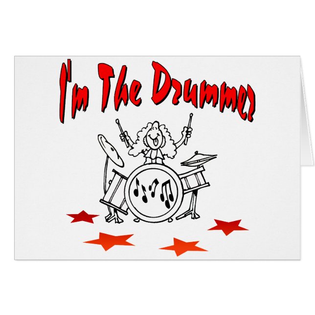 Cartão Eu sou o baterista (Frente Horizontal)