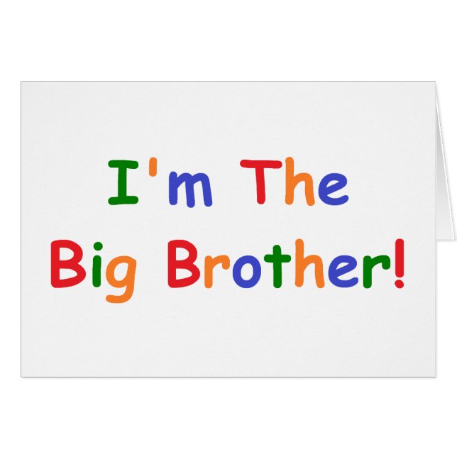 Cartão Eu sou o big brother (Frente Horizontal)