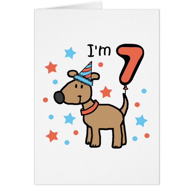 Cartão Eu sou o cachorrinho sete (Frente)
