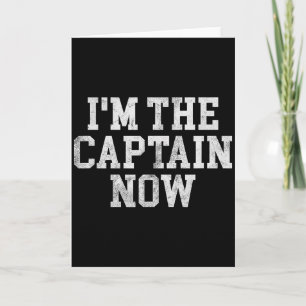 Cartão Eu Sou o Capitão Agora Equipe de Capitão de Barco