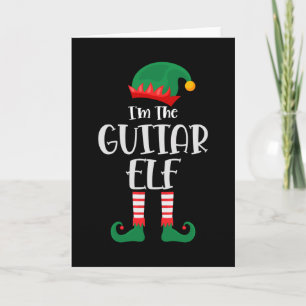 Cartão Eu Sou O Elfo Da Guitarra Correspondente De Natal