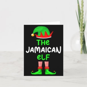 Cartão Eu Sou O Elfo Jamaicano Jamaica Natal Pijama Diver