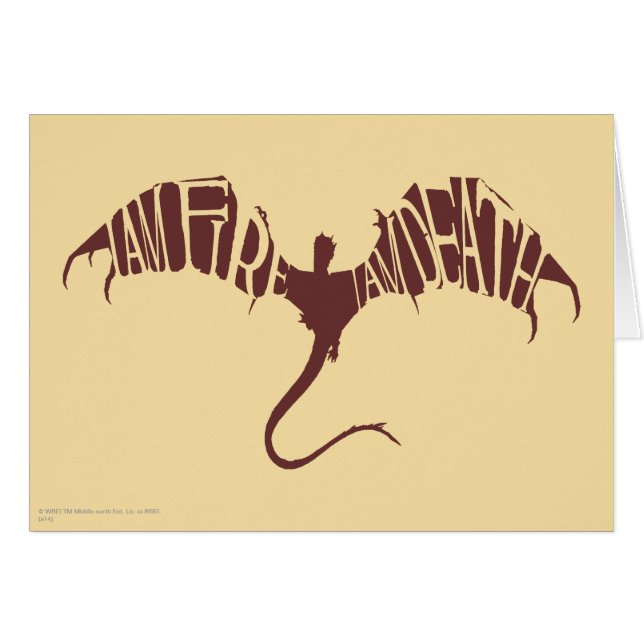 Cartão Eu Sou O Fogo Eu Sou A Morte - Gráfico (Frente Horizontal)