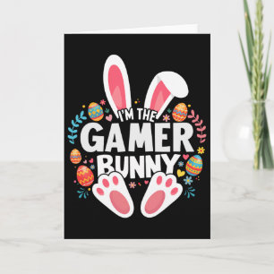 Cartão Eu Sou o Gamer Bunny Fósforo Família Páscoa 