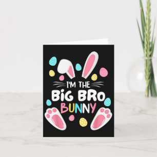 Cartão Eu Sou o Irmão Bunny Big Bro Família Correspondent