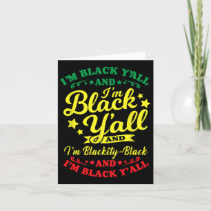 Cartão Eu sou o orgulho negro americano negro