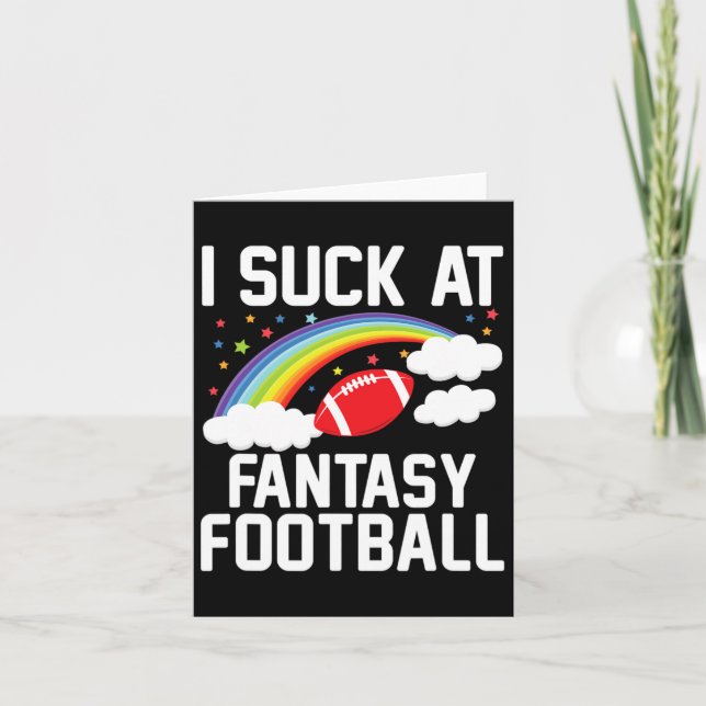 Cartão Eu Sou o Perdedor do Fantasy Football Masculino -  (Frente)