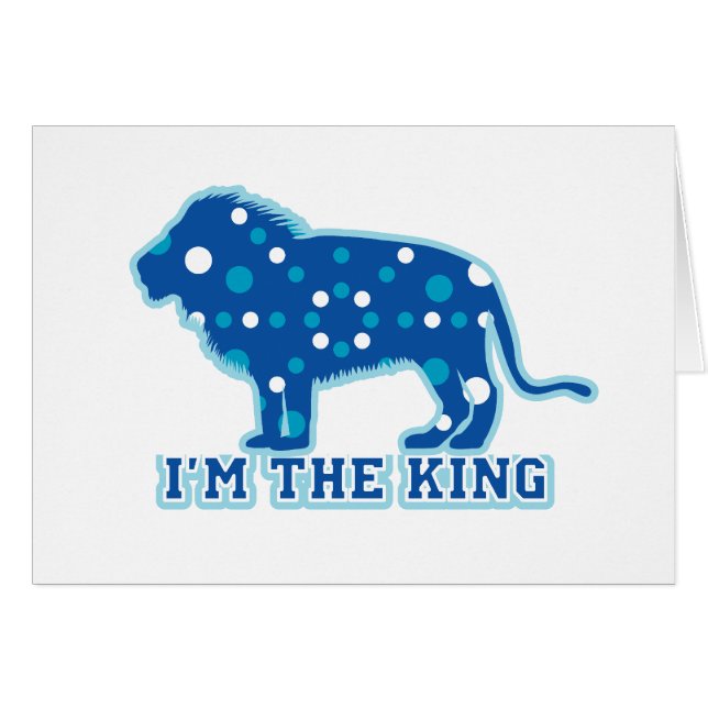 Cartão Eu sou o rei (Frente Horizontal)