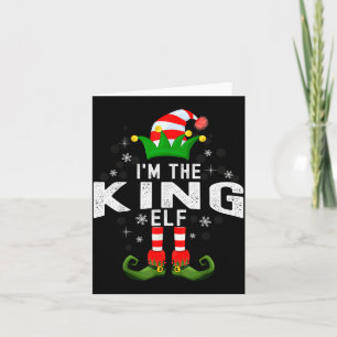 Cartão Eu Sou o Rei Elfo Natal Família Pjs Fantasia