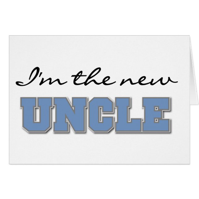 Cartão Eu sou o tio novo (Frente Horizontal)