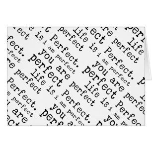 Cartão eu sou perfeito você sou vida perfeita sou