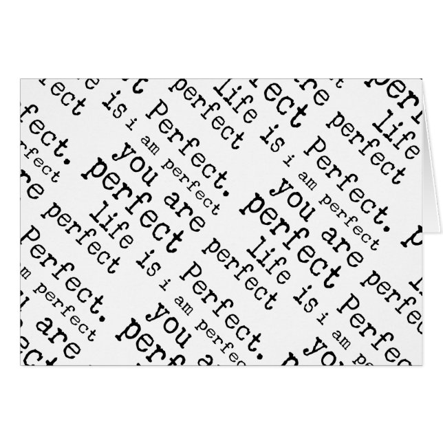 Cartão eu sou perfeito você sou vida perfeita sou (Frente Horizontal)