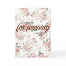 Eu sou pesaroso para pooping em sua cama