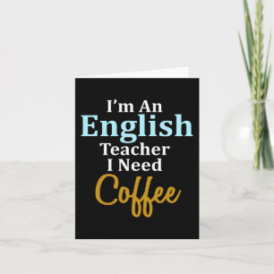 Cartão Eu sou professor de inglês Eu preciso de uma escol