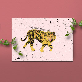 Cartão Eu sou selvagem com você Namorados