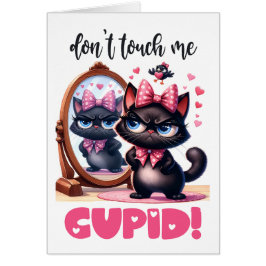 Cartão Eu sou solteiro Grumpy Cat Card