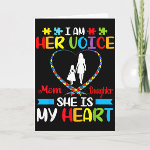 Cartão Eu Sou Sua Voz Ela É Meu Coração Autismo Mãe Filha