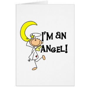 Cartão Eu sou t-shirt e presentes de um anjo