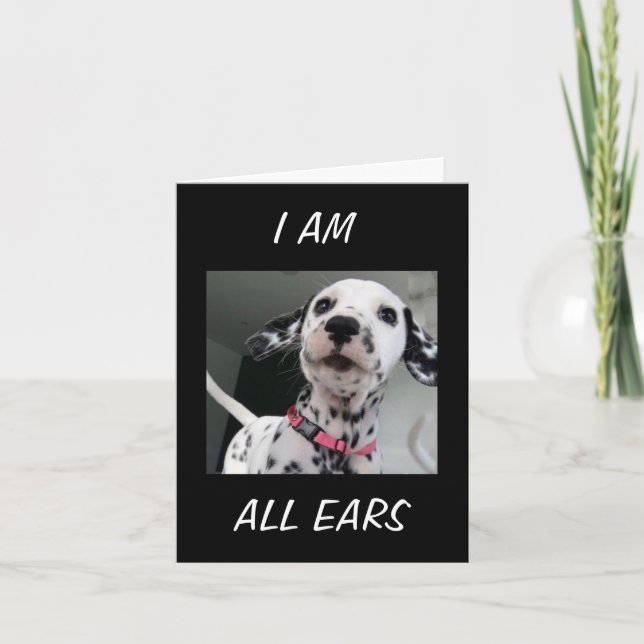 CARTÃO **EU SOU TODOS OS OUVIDOS** PARA OUVIR COMO FOI FE (Frente)