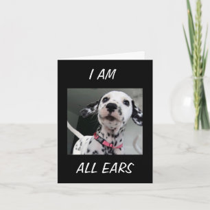 CARTÃO **EU SOU TODOS OS OUVIDOS** PARA OUVIR COMO FOI FE