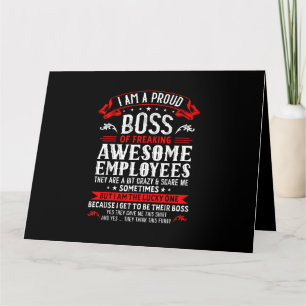 Cartão Eu Sou Um Chefe Orgulhoso De Funcionários Incrívei