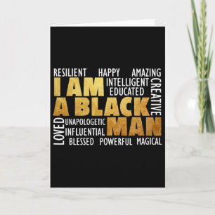 Cartão Eu Sou Um Homem Negro - Mês da História Negra Afro