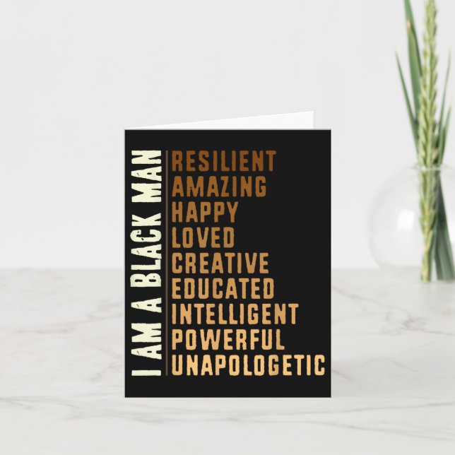 Cartão Eu Sou Um Homem Negro - Os Homens Da História Negr (Frente)