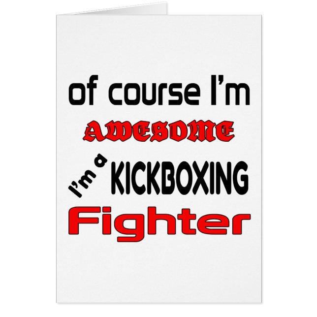 Cartão Eu sou um lutador de Kickboxing (Frente)